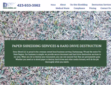 Tablet Screenshot of docushredllc.com